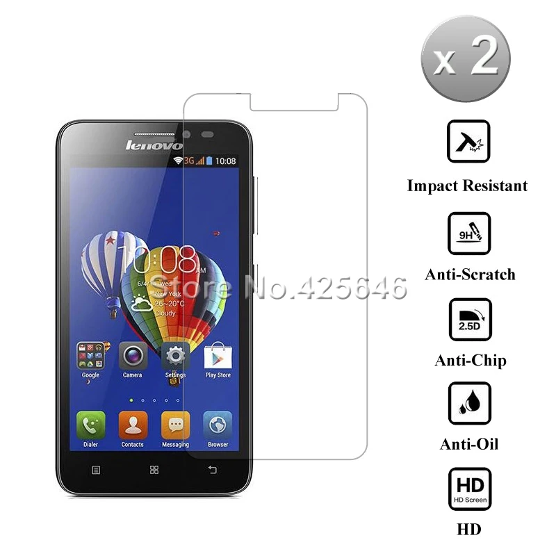 

2pcs For Lenovo A606 Glass 2.5D 9H Explosion Off Premium Protective Tempered Glass For Lenovo A606 Screen Protector Guard Film