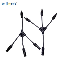 Willone 50 Pair free shipping 1 To 3 Y Branch PPO Material IP67 MC4 PV Terminals Connector Solar Generator System