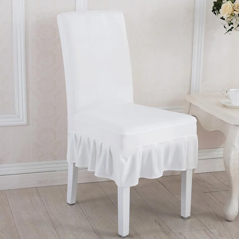 6Pcs/Lot Wedding Party Chair Covers Spandex Stretch Chair Covers Dining Chair Seat Covers Slipcovers Housse de Chaise Mariage