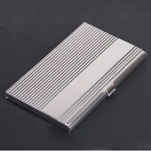 WHOLELASE горячей мужская нержавеющей стали металлический держатель визитная карточка, женщины имя карты чехол металлический ящик