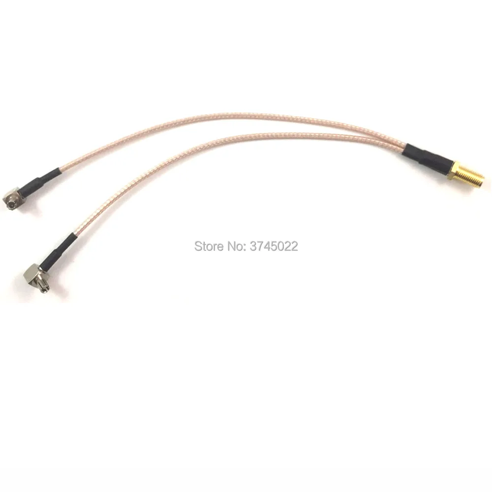 1 шт. Sma Female to Y Тип 2 x Ts9 разъем сплиттер кабель Pistail RG316 20 см для Huawei ZTE модем|Антенны
