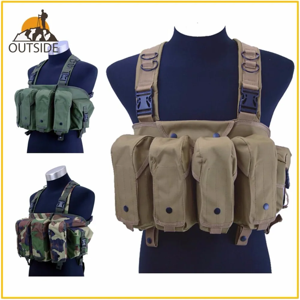  High Quality Outdoor Tactical Chest Rig Airsoft Hunting Vest Molle Pouch Simple Military ACU Tactic