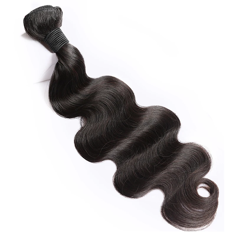 Объемная волна Связки Пряди человеческих волос для наращивания бразильские волосы ткать пучки натуральный Цвет цельнокроеное платье
