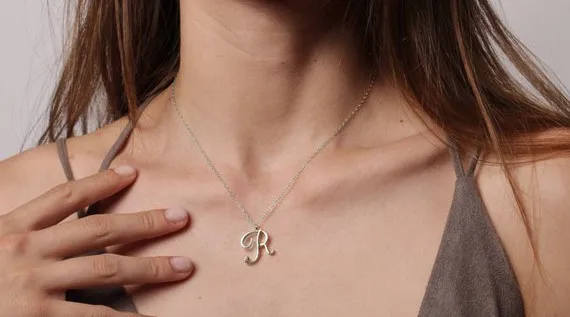 Изысканное оригинальное ожерелье с буквой K, золотое/серебряное ожерелье с буквой K с простым именем для пар, ювелирные изделия, подарки