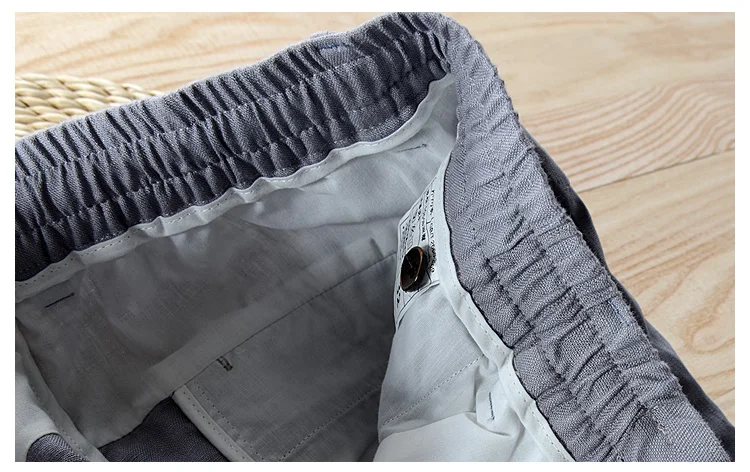 Итальянский стиль suehaiwe бренд чистого белья Штаны мужские однотонные повседневные мужские брюки льняные свободные эластичные 40 размер
