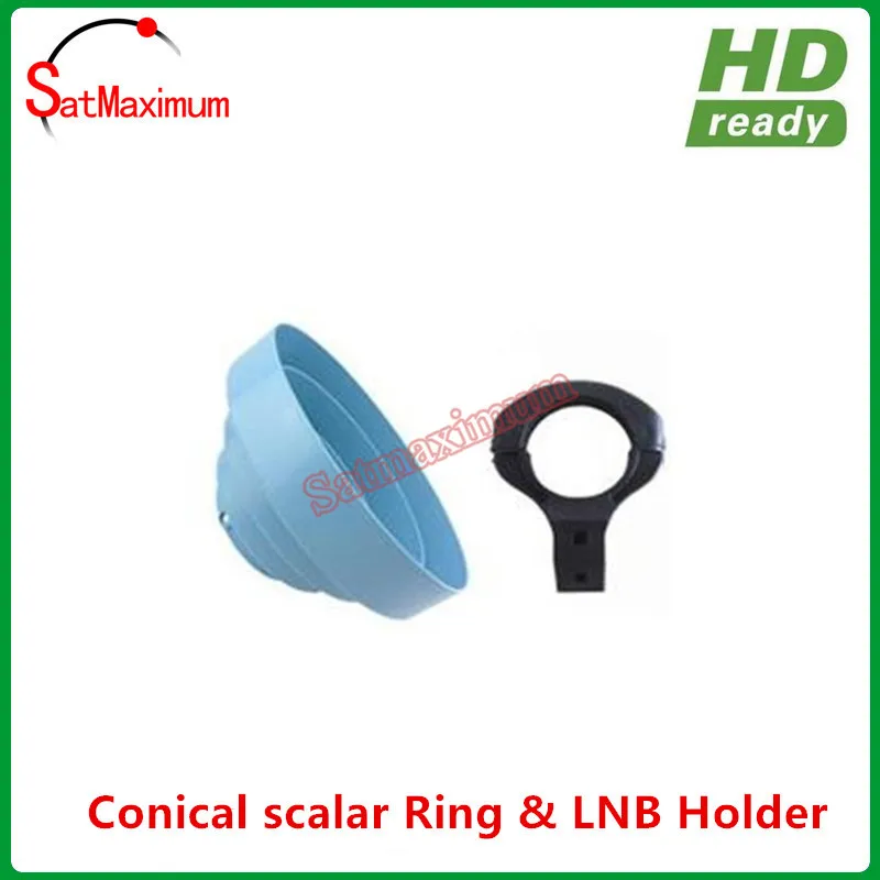 

Free shipping 100% Aluminium Conical Scalar Ring and 65MM LNB Bracket C to Ku Band Kit FTA