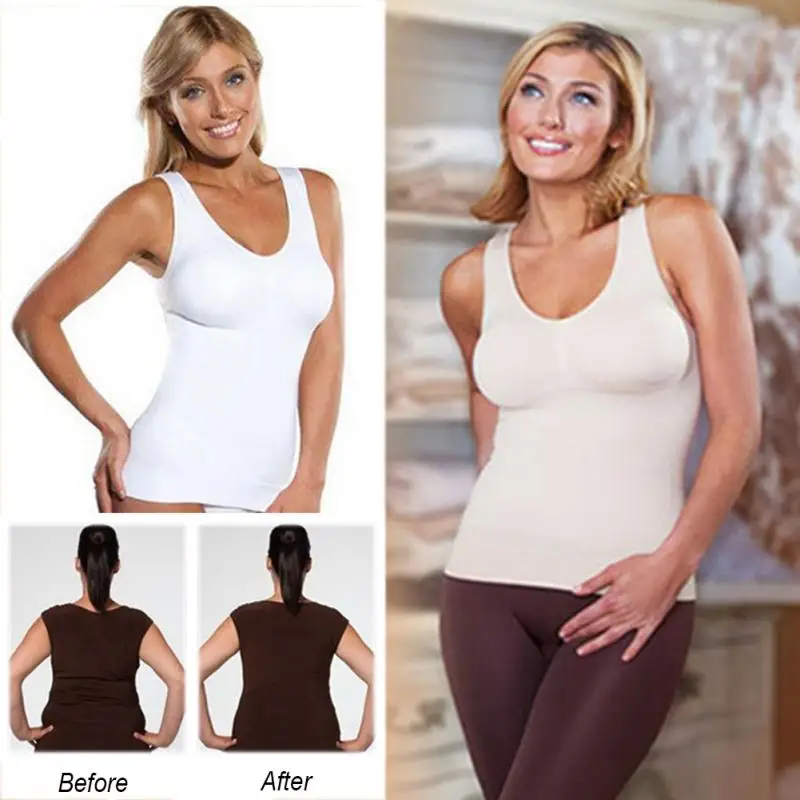 New Women Slim Up Lift Bra Cami Shaper tops Body Shaping Camisole Corset Waist Slimming shapers Super Thin Seamless Tank tops