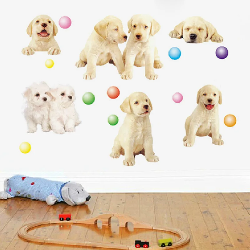 Free shipping Hot Golden Retriever Dogs Wall Stickers Decal DIY Home