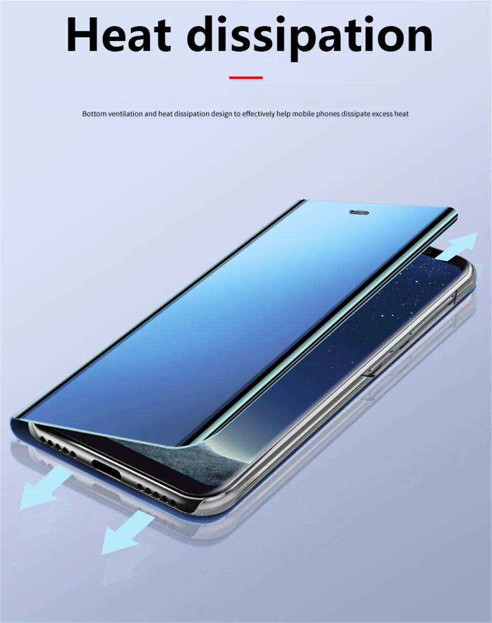 Зеркальный флип-чехол для samsung Galaxy A50 A7 S8 S9 S10 Lite S7 Note 8 9 J8 J6 J4 Plus A20 A30 A40 A70 A90 M20 M10 A10 крышка