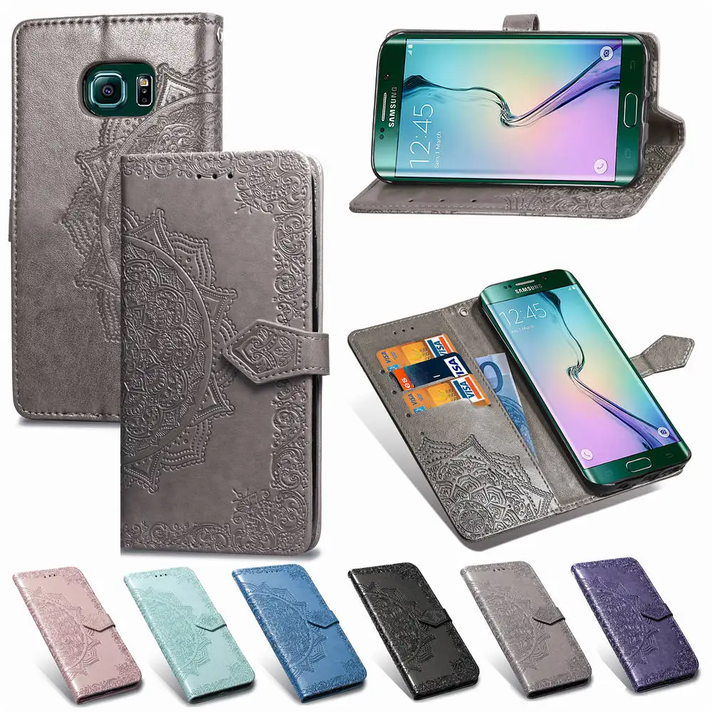 S6 край Бумажник кожаный чехол для samsung Galaxy Edge телефона S 6 с держатель карт |