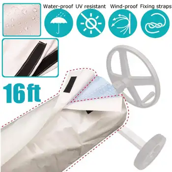 

4.9m Swimming Pool Cover Outdoor Dustproof Waterproof UV Protective Pool Solar Roller Reel Cover Solar Blanket Swimming Tool
