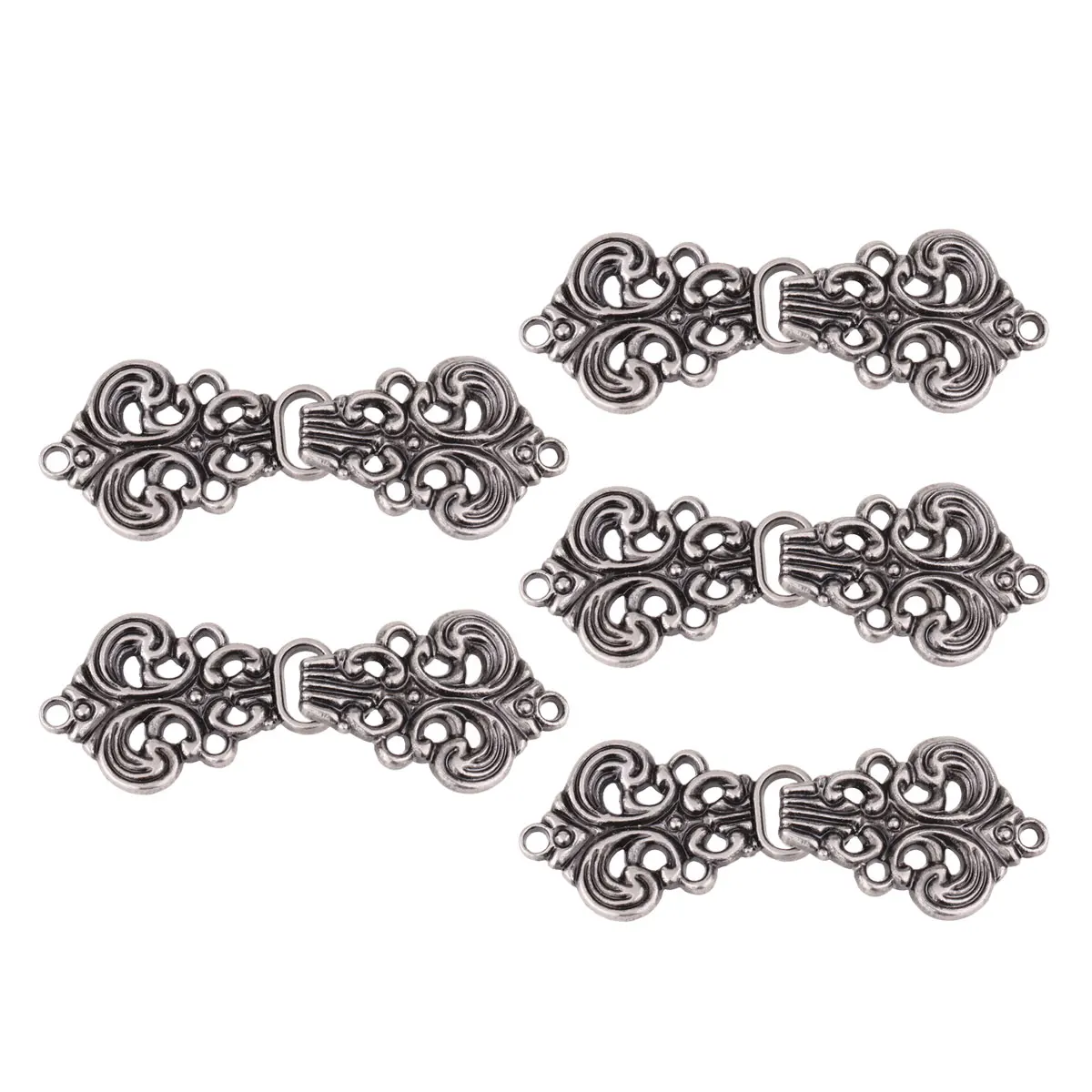 11x8mm Noir trouver-a5599 100 Pièces S Crochet en Alliage fermoirs