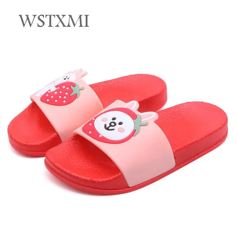 

Children Slippers for Girls Emoji Home Slippers Kids Summer Korea Flip Flop Sandals Boys Non-slip Bath Shoes Cute Animal Prints
