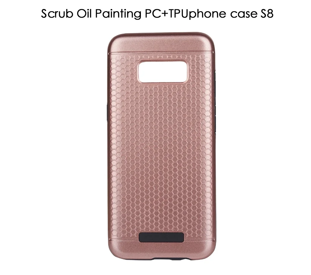 100 шт./лот 2 в 1 скраб картина маслом PC+ ТПУ чехол для телефона Samsung S8 S8 плюс S8