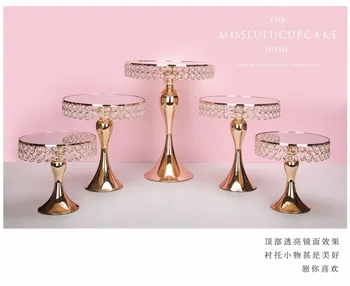 

3-5pcs Arrive new set cart gold electroplating gold cake face bar table of candy to the wedding party decoration
