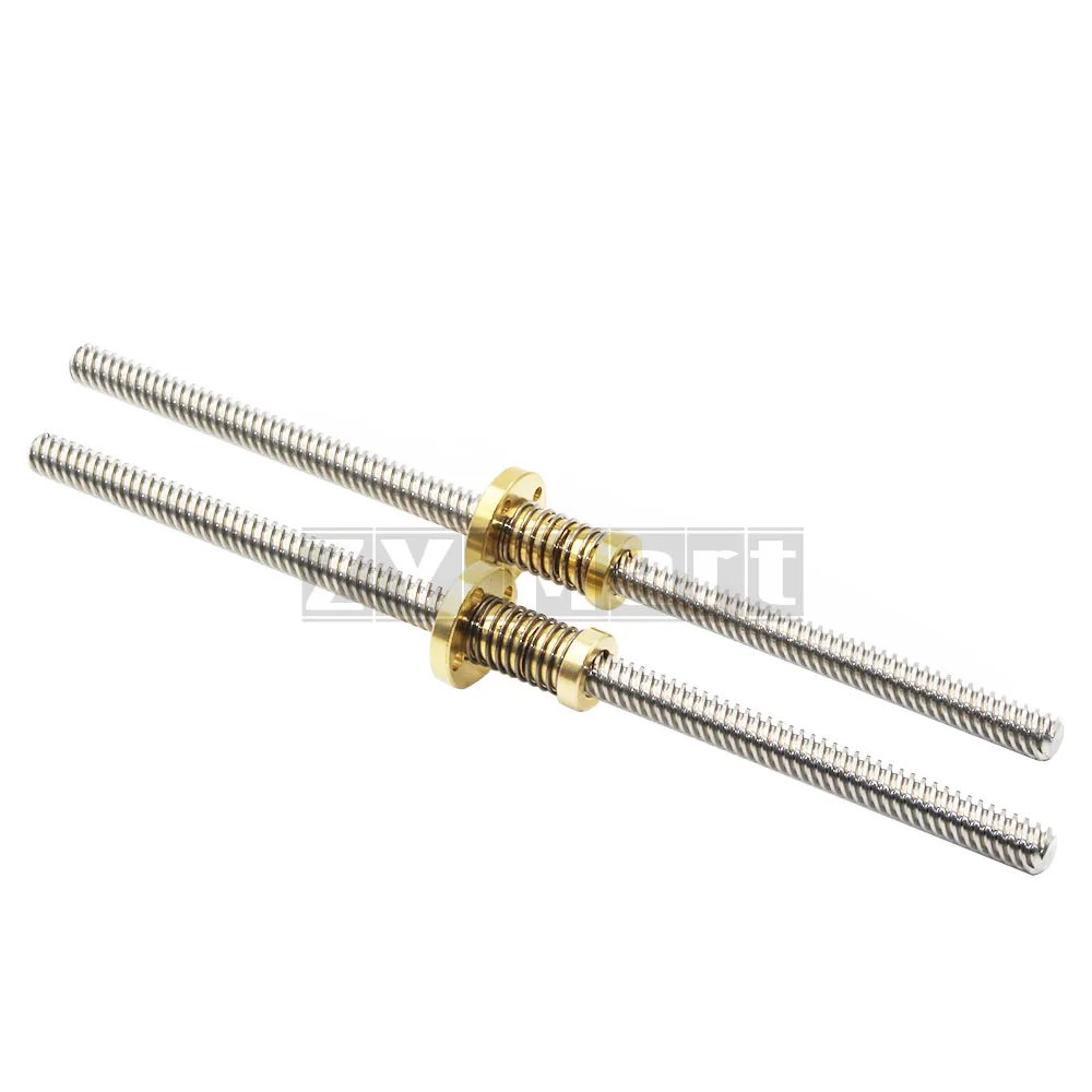 1 مجموعة 3D طابعة أجزاء 8 مللي متر TR8-8 مللي متر 4 مللي متر 2 مللي متر الرصاص المسمار شبه منحرف ذروة w /مكافحة رد فعل عنيف مكافحة رد فعل عنيف الجوز ال...