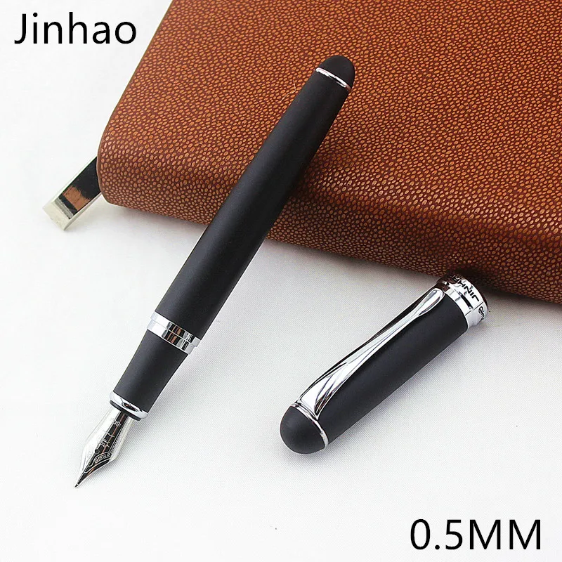 1 шт./лот перьевая ручка Jinhao X750 матовая черная ручка серебряный зажим 18KGP ручки Caneta Jinhao 14,2*1,2 см