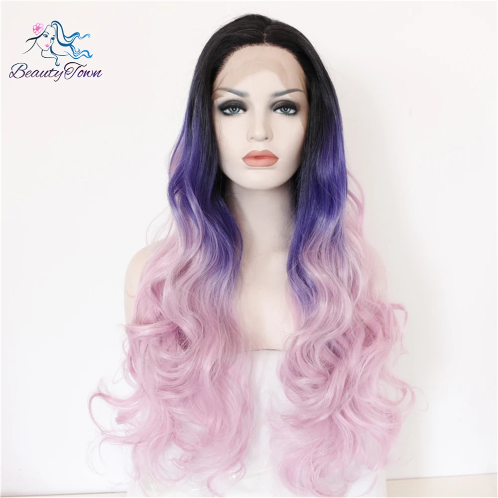 big wave party wig glueless cosplay Heat resistant synthetic lace front wig for women gift cheap