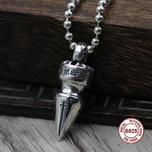 S925 Sterling Silver Men’s Pendant Nail pendant jewelry tag Personality classics Trendy fashion Send a gift to love