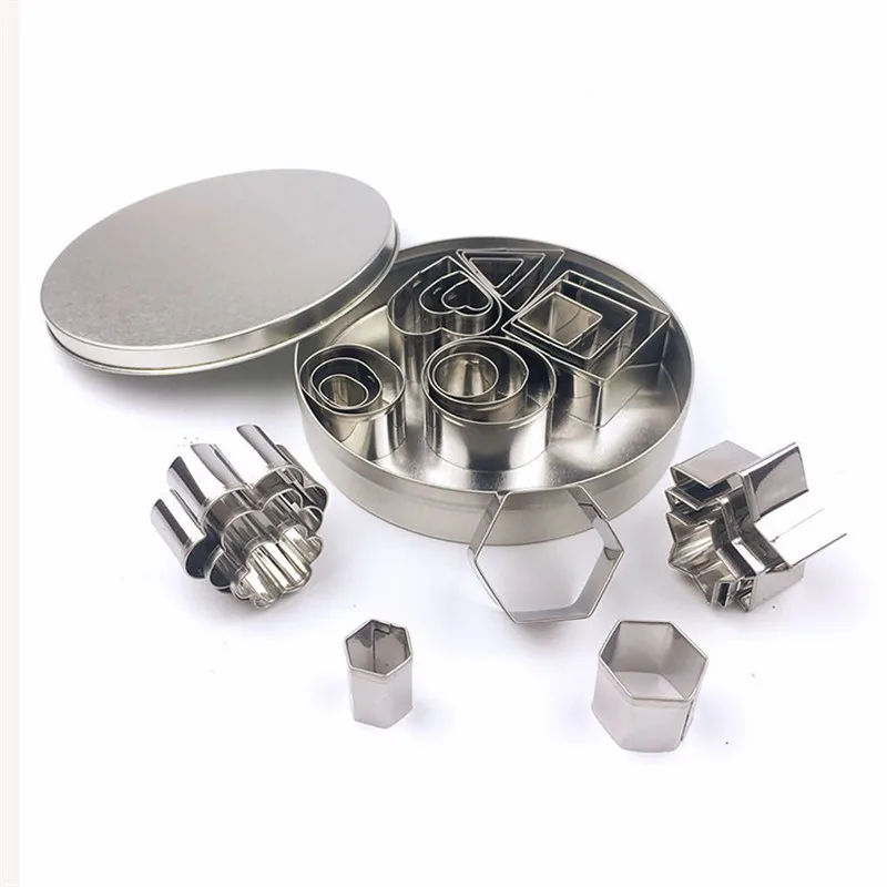 24pcs/set Food grade Stainless Steel Biscuits Cookie Cutter Cake