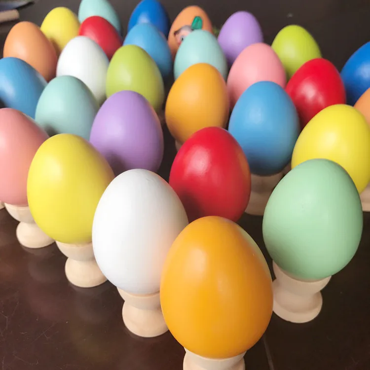 Рисунок «сделай сам» моделирование красочные яйца Детские деревянные игрушки игрушечный миксер играть детей раннего обучения Образование игрушки деревянная еда яйцо