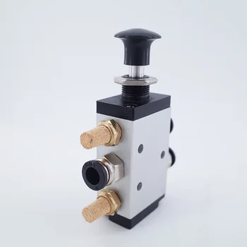

5/2 way Manual control valve Pneumatic hand pull push valve 4R110-06 4R210-08 Port 1/8 1/4 4R310-10 3/8 4R410-15 1/2 with joint