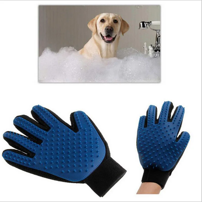 1PC Pet Accessories Cats Dogs Massage Silicone Glove TPR Bath Cleaning Shower Grooming Comb
