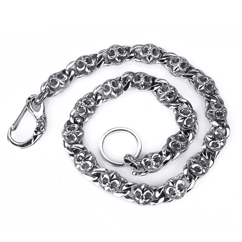 

Titanium steel pants men dress collocation chain Contracted tide restoring ancient ways men's accessories