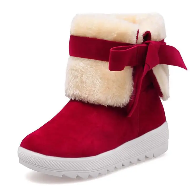 

Brand women's shoes 2019 new fashion two wear snow boots Thicken warm women's boots wild mid-bar flat high shoes