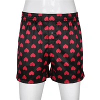 Summer Clothes 2018 Mens Cute Love Heart Print Classic Soft Boxer Shorts Lightweight Loose Outfit Lounge Shorts for Beach Party 2