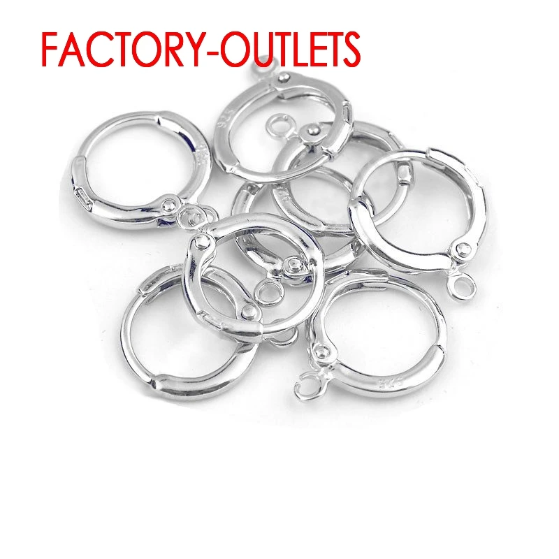 

Factory Price 10PCS Platinum Plated Korean Style Earrings 925 Sterling Silver Fashion Jewelry Fittings Lever Back Earring