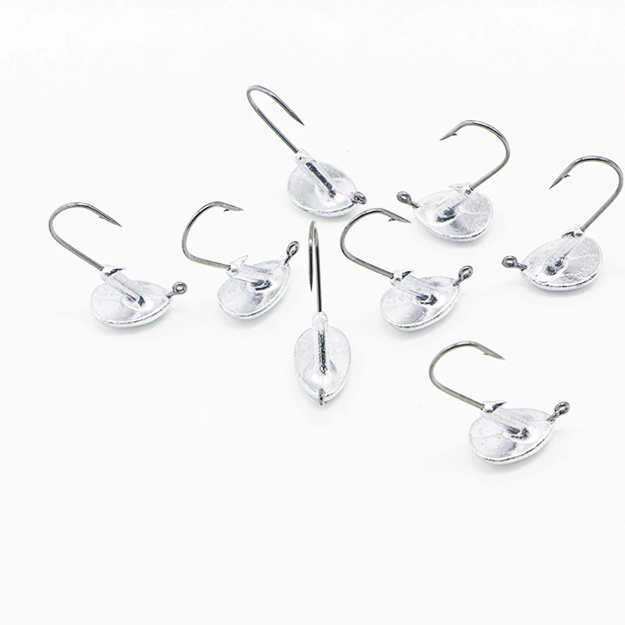 5pcs Tumbler Jump Jig Heads Fishing Hook 3.5g 5g 10g 14g Tumbler Anti-hanging Grass Lead Head Fishing Hooks for Soft Lure Tackle