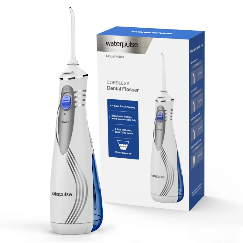 

Electric Waterpulse V400 Plus 240ML Portable led rechargeable Li-Ion battry Oral Water Dental Flosser Irrigator Nursing device