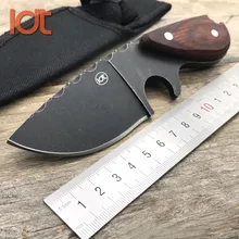 LDT KW05 нож с фиксированным лезвием 7Cr18Mov лезвие из стали с деревянной ручкой походные карманные ножи для выживания охотничьи Тактические Ножи Инструменты