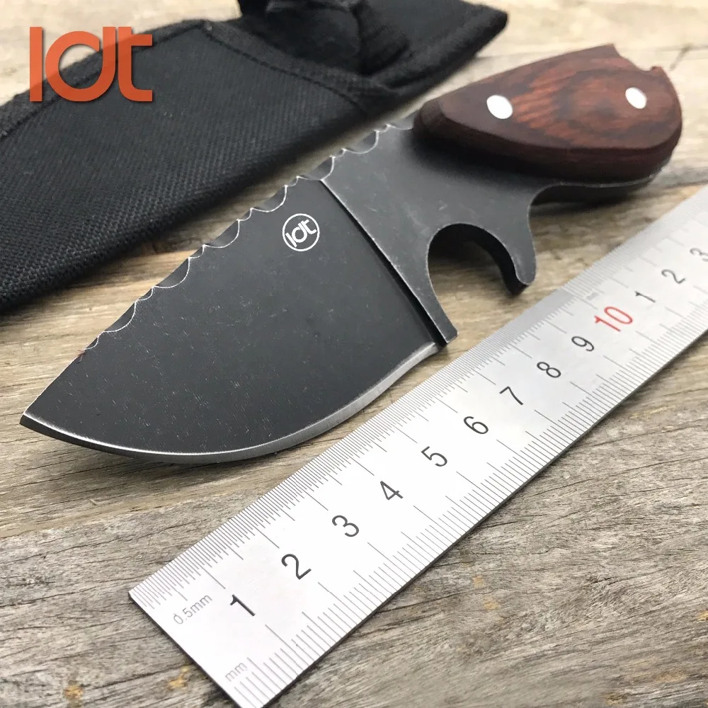 Дешево LDT KW05 фиксированным лезвием Ножи 7Cr18Mov лезвие Сталь деревянной ручкой кемпинг открытый карманные ножи выживания охоты Тактический Ножи инст...