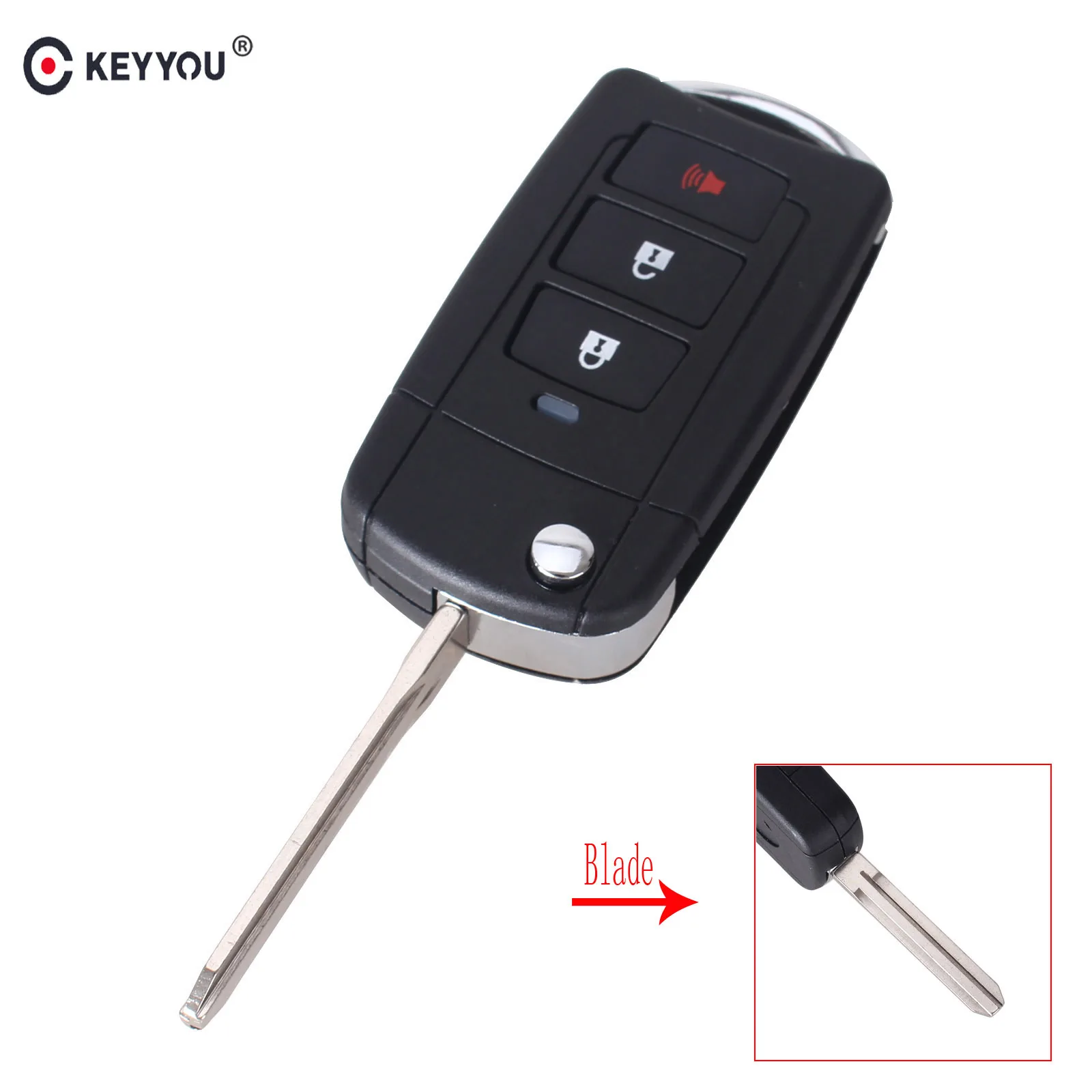 Замена KEYYOU модифицированный чехол для дистанционного ключа для Toyota 3 кнопки умный чехол для ключа