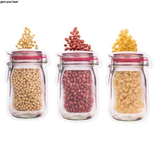 Массовая Mason Jar с узором, сумки для хранения продуктов, набор кухонных органайзеров, детские закуски, закуски, свежие сумки для хранения продуктов, сумки