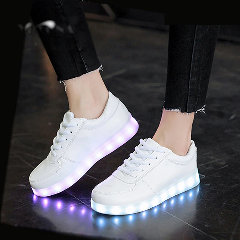YPYUNA USB Charging LED Light Up Shoes LED Slippers Boy&Girl Luminous