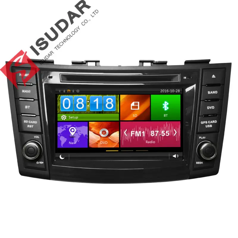 Isudar Car font b Multimedia b font Player Car Radio GPS 2 Din For SUZUKI SWIFT