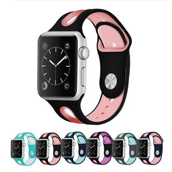 

50PCS Silicone band for Apple Watch 38mm 42mm Replacement Sport Strap Rubber Wristband for iwatch series 3 2 1 watch band