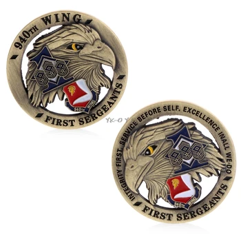 

The first sergeant Eagle Copper Plating Commemorative Challenge Coin Collection Zinc Alloy