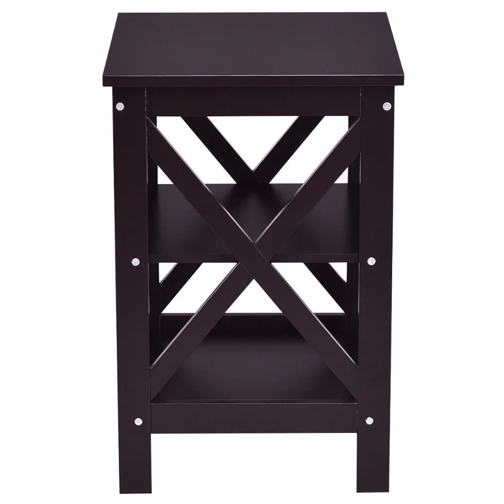 Goplus 3 Tiers Nightstand Modern End Table Storage Display Shelf Living Room Furniture White New Side Coffee Tables HW56201 Goplus 3 Tiers Nightstand Modern End Table Storage Display Shelf Living Room Furniture White New Side Coffee Tables HW56201