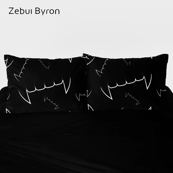 

3D Pillow Cover,Pillowcase 50x70/80x80/45x45/70x70,Decorative Pillow case Bedding Custom,Halloween vampire fangs,drop ship