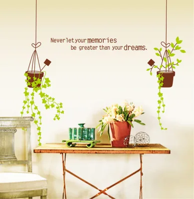 

Dangling miniascape green to decorate the hall room fifth generation can remove the stickers