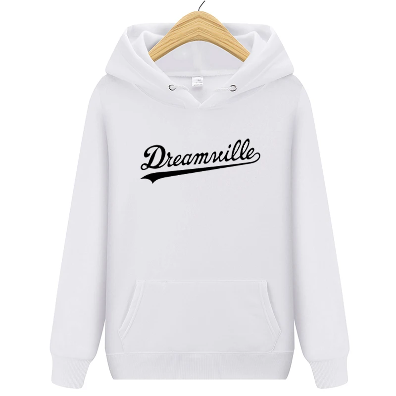 Модные Новинка; худи Для мужчин хип-хоп DREAMVILLE Коул Логотип с капюшоном Swag письмо флисовые J худи с принтом Cole зимние толстовки с капюшоном Для мужчин пуловер