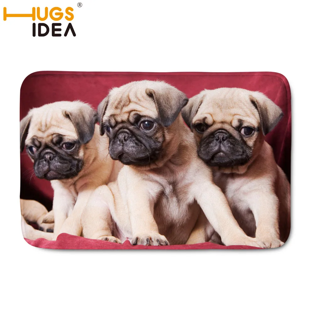 HUGSIDEA дверные половик забавная милая собака коврики с узором Мягкая фланелевая кухня спальня прямоугольный Ковер маты для помещения 59*40 см