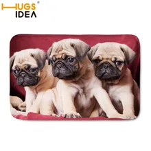 HUGSIDEA дверные половик забавная милая собака коврики с узором Мягкая фланелевая кухня спальня прямоугольный Ковер маты для помещения 59*40 см