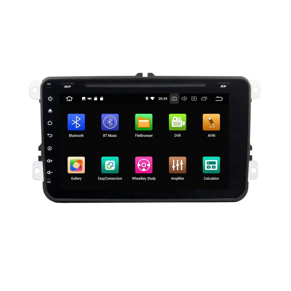 Top 4GB+32GB Octa Core 8" Android 8.0 Car Audio DVD Player for VW Volkswagen Skoda POLO GOLF PASSAT CC JETTA TIGUAN TOURAN Caddy 1