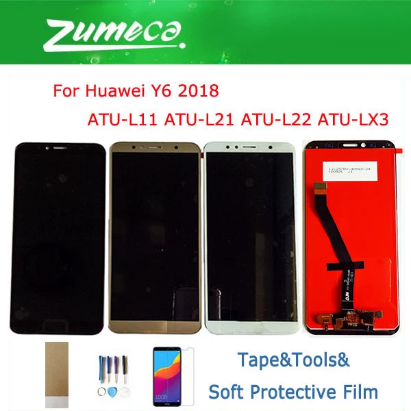 5 7 дюйма для Huawei Y6 Prime 2018 ATU-LX1 ATU-L21 Honor 7A ЖК-дисплей + сенсорный экран дигитайзер 3