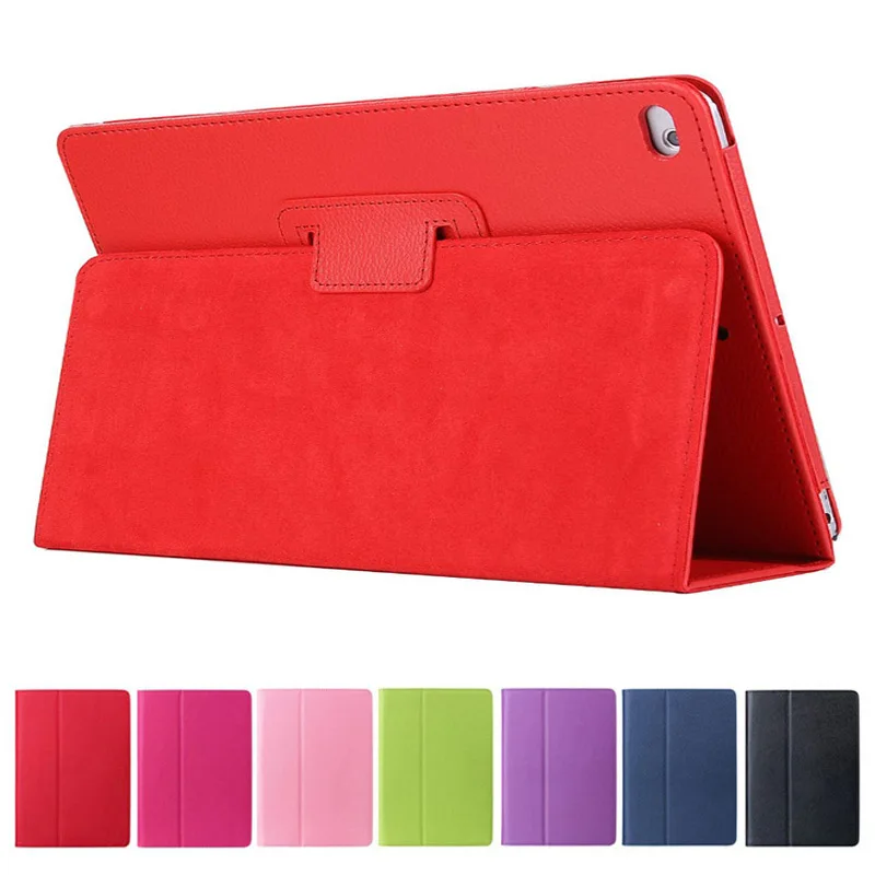 

Auto Sleep Wake Up PU Leather Case for iPad 5 ipad 6 9.7 Funda litchi style Smart Cover for iPad air 1 2 9.7 inch case+Film+Pen